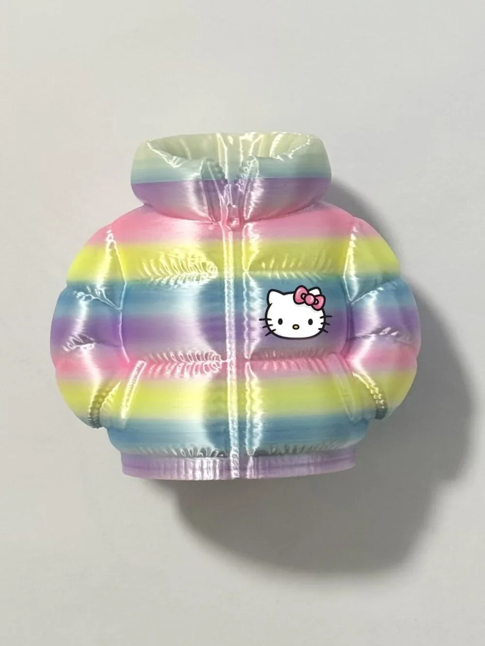 #HK-2505 So Adorable! Multi-colored Puffer Jacket Pencil Holder 3x3